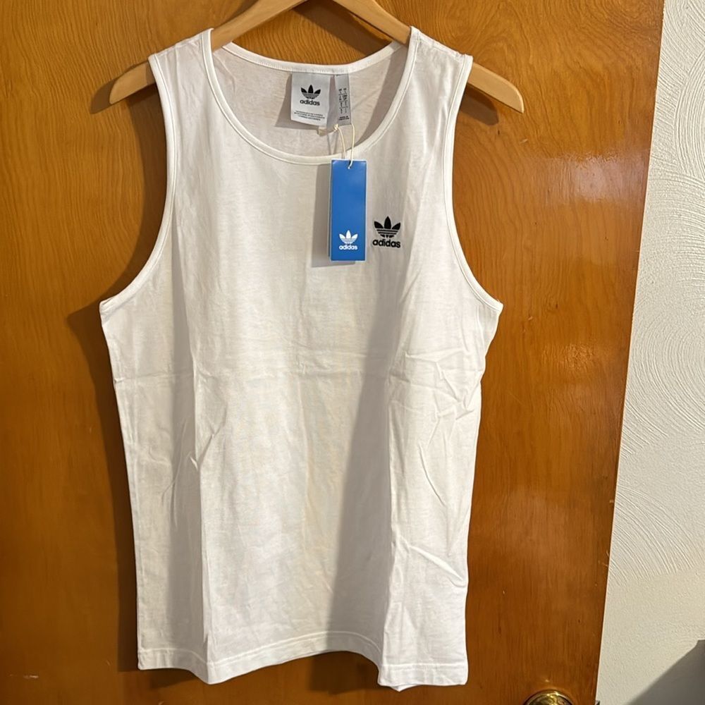 Adidas Tank Top Mens Small White